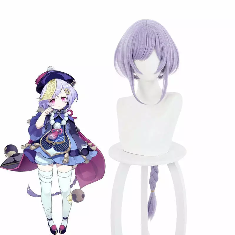 Cosplay Clans Game Genshin Impact QiQi Purple Braid Cosplay Wigs 3 Cosplay Clans Game Genshin Impact QiQi Purple Braid Cosplay Wigs