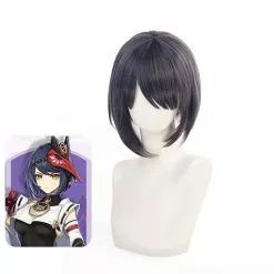 Cosplay Clans Game Genshin Impact Kujo Sara Blue Gradient Short Cosplay Wigs