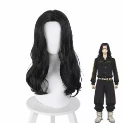Cosplay Clans Anime Tokyo Revengers Keisuke Baji Black Mid-length Long Cosplay Wigs