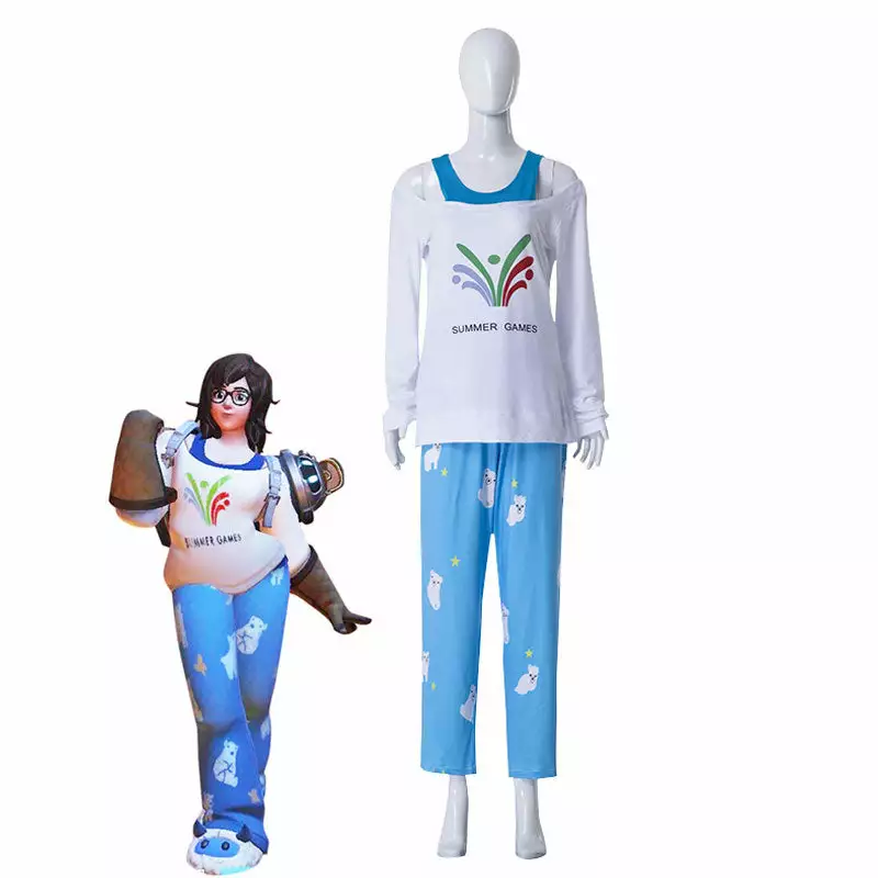 Cosplay Clans Game Overwatch 2 Mei-Ling Zhou Pajamas Cosplay Costumes 3 Cosplay Clans Game Overwatch 2 Mei-Ling Zhou Pajamas Cosplay Costumes