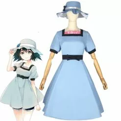 Cosplay Clans Anime Steins;Gate Shiina Mayuri Blue Dress Cosplay Costume With Hat
