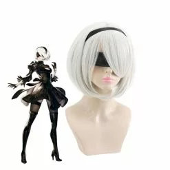 Cosplay Clans Game Nier: Automata Game 2b YoRHa No.2 Type B Silver Short Cosplay Wigs