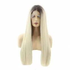 Cosplay Clans Multi-size Lace Front Wigs Long Straight Black Fade Blonde Cosplay Wigs