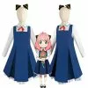 Cosplay Clans Anime SPY×FAMILY Anya Forger Child Blue Dress Cosplay Costumes