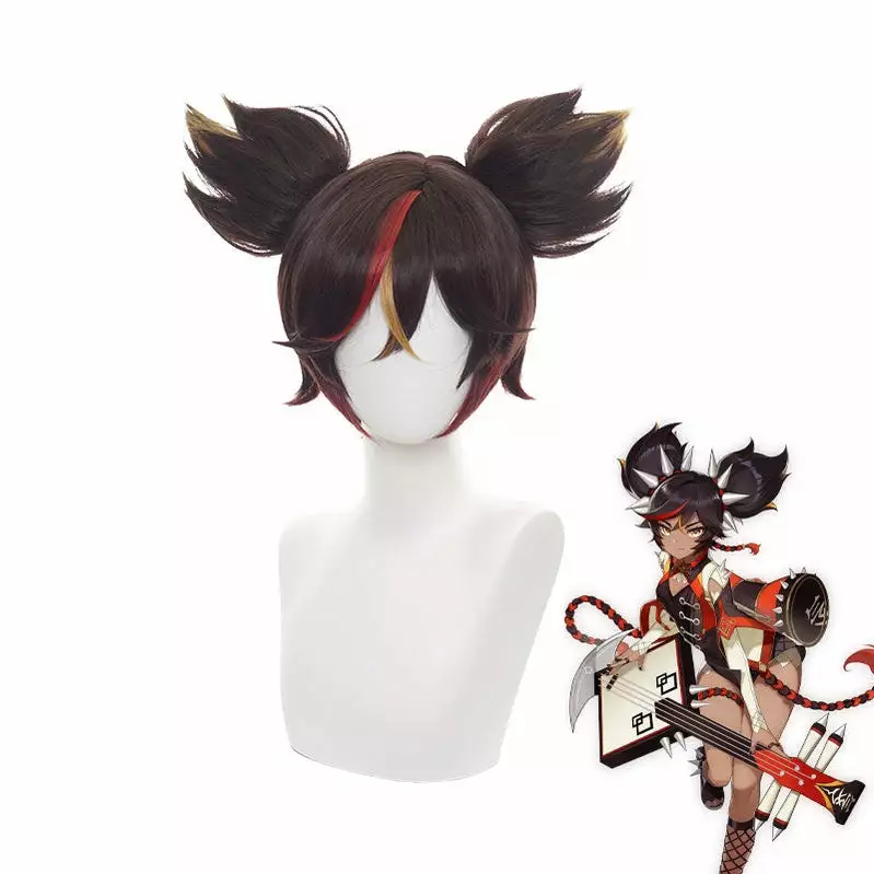 Cosplay Clans Game Genshin Impact Xinyan Brown Cosplay Wigs 3 Cosplay Clans Game Genshin Impact Xinyan Brown Cosplay Wigs
