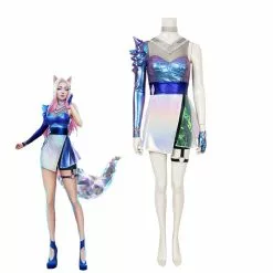 Cosplay Clans Game LOL KDA ALL OUT Ahri Fullset Cosplay Costume With Free Ears