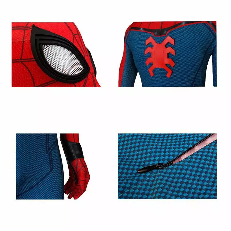 Cosplay Clans Movie Spider-Man: Homecoming Peter Parker Spiderman Cosplay Costume Jumpsuit With Free Bracers And Headgear 9 Cosplay Clans Movie Spider-Man: Homecoming Peter Parker Spiderman Cosplay Costume Jumpsuit With Free Bracers And Headgear - Image 7
