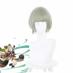 Cosplay Clans Game Genshin Impact Sayu Linen Cyan Cosplay Wigs