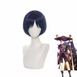 Cosplay Clans Game Genshin Impact Scaramouche Blue Short Cosplay Wigs