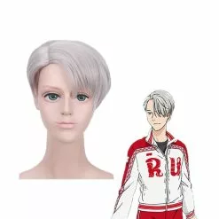 Cosplay Clans Anime Yuri On Ice Victor Nikiforov Short Gray Cosplay Wigs