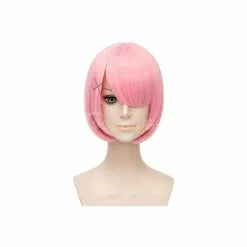 Cosplay Clans Anime Re:Zero Starting Life In Another World Rem And Ram Short Blue Pink Cosplay Wigs -Cosplay Clans Sales 2 1
