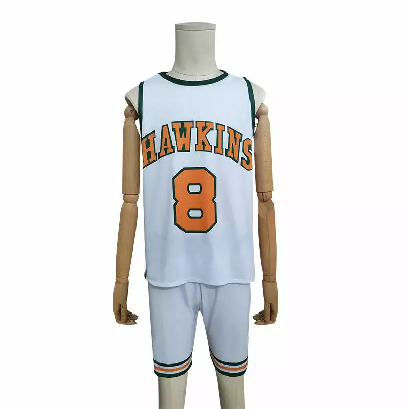 Cosplay Clans Stranger Things 4 Hawkins High School Lucas Sinclair Basketball Jersey Cosplay Costumes 4 Cosplay Clans Stranger Things 4 Hawkins High School Lucas Sinclair Basketball Jersey Cosplay Costumes - Image 2