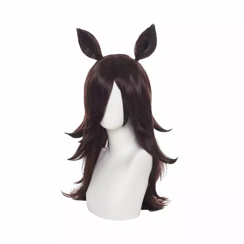 Cosplay Clans Game Uma Musume Pretty Derby Rice Shower Brown Long Cosplay Wigs With Free Ears 4 Cosplay Clans Game Uma Musume Pretty Derby Rice Shower Brown Long Cosplay Wigs With Free Ears - Image 2