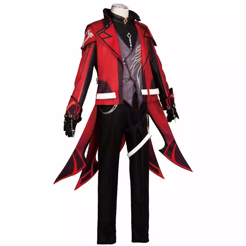 Cosplay Clans Game Genshin Impact Diluc Red Dead Of Night Fullset Cosplay Costume 6 Cosplay Clans Game Genshin Impact Diluc Red Dead Of Night Fullset Cosplay Costume - Image 4