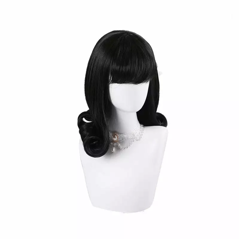 Cosplay Clans Women Fashion Short Black Curls Sweet Bangs Lolita Wig 5 Cosplay Clans Women Fashion Short Black Curls Sweet Bangs Lolita Wig - Image 3