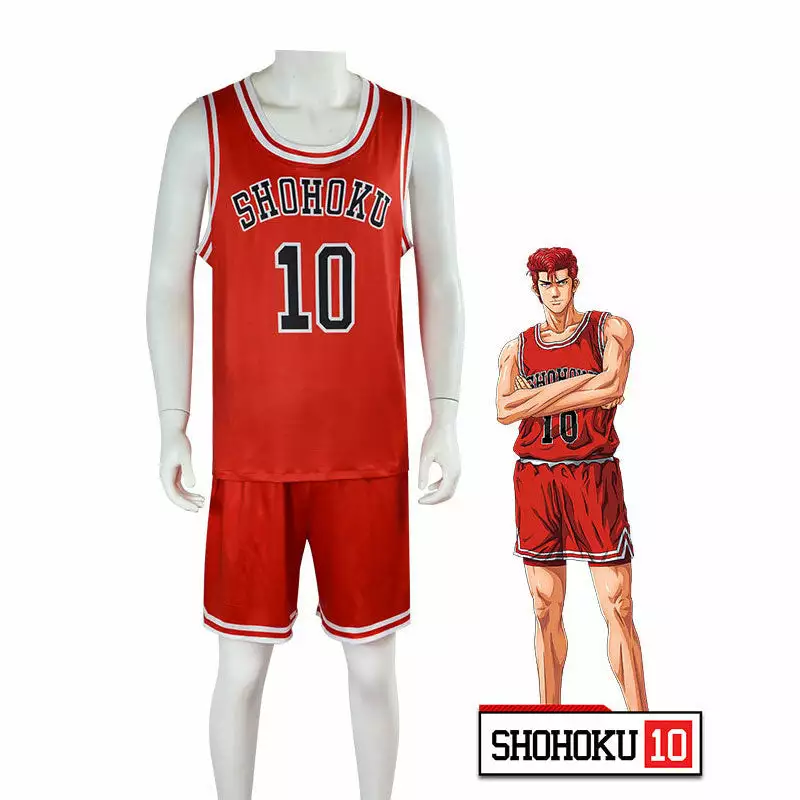 Cosplay Clans Anime Slam Dunk Hanamichi Sakuragi Basketball Uniform Cosplay Costumes 4 Cosplay Clans Anime Slam Dunk Hanamichi Sakuragi Basketball Uniform Cosplay Costumes - Image 2