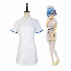Cosplay Clans Anime Re:Zero Starting Life In Another World Rem Nurse Suit Cosplay Costume