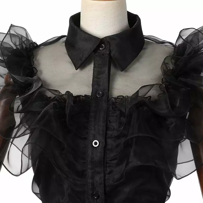 Cosplay Clans The Addams Family Wednesday Addams Iconic Dance Scenes Cosplay Costumes 5 Cosplay Clans The Addams Family Wednesday Addams Iconic Dance Scenes Cosplay Costumes - Image 3