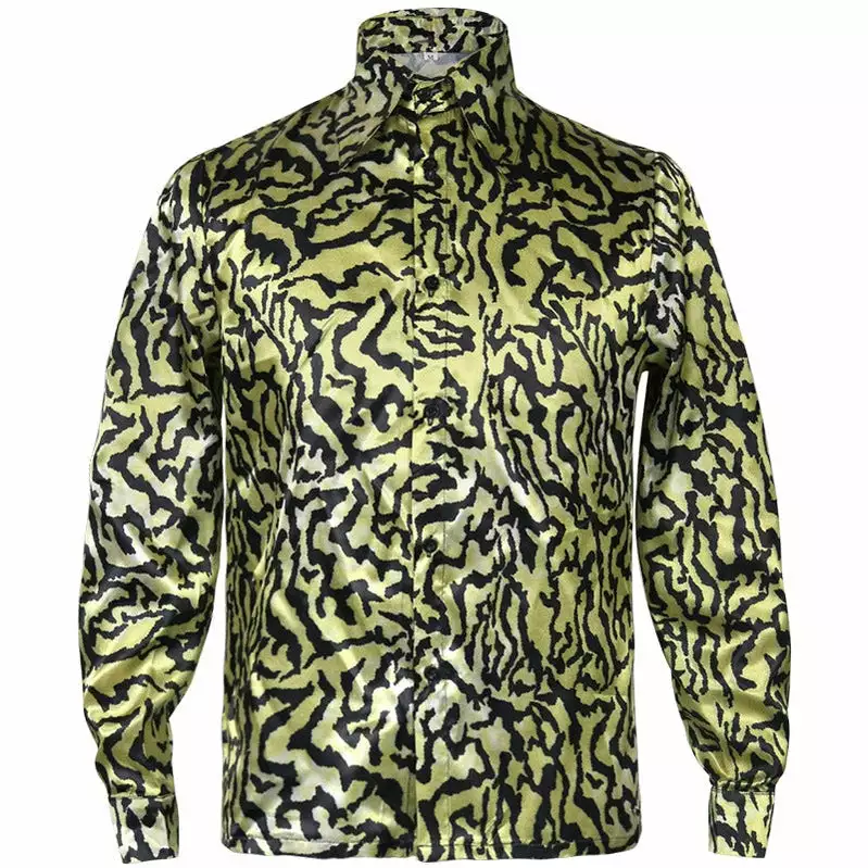 Cosplay Clans Tiger King Joe Exotic Shirt Yellow Blue Sequin Full Set Cosplay Costume 5 Cosplay Clans Tiger King Joe Exotic Shirt Yellow Blue Sequin Full Set Cosplay Costume - Image 3