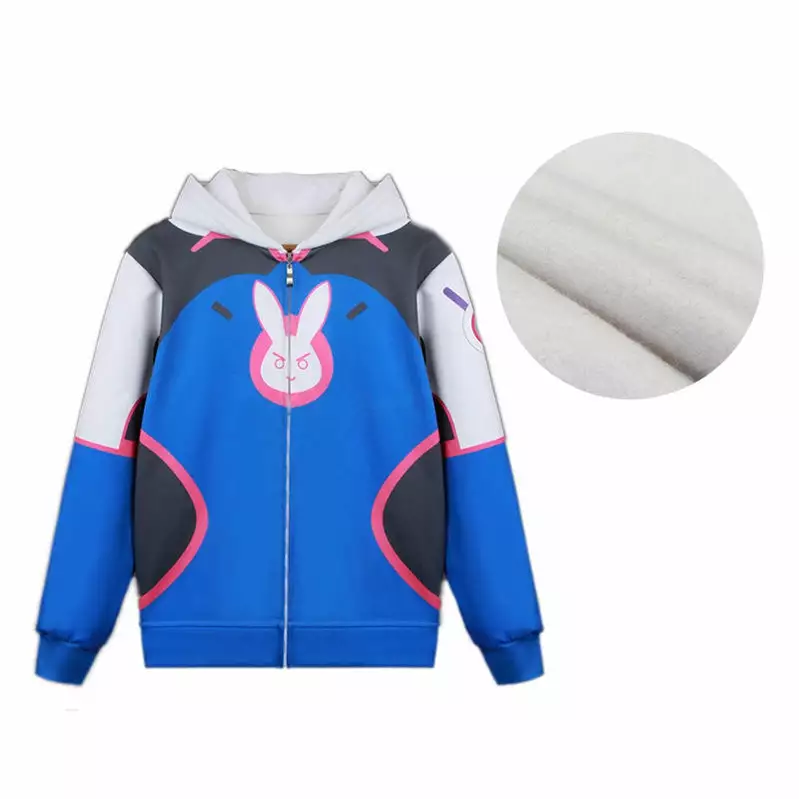 Cosplay Clans Game OW Overwatch D.Va Hana Song Fleece Lined Hoodie Jacket Cosplay Costumes 4 Cosplay Clans Game OW Overwatch D.Va Hana Song Fleece Lined Hoodie Jacket Cosplay Costumes - Image 2