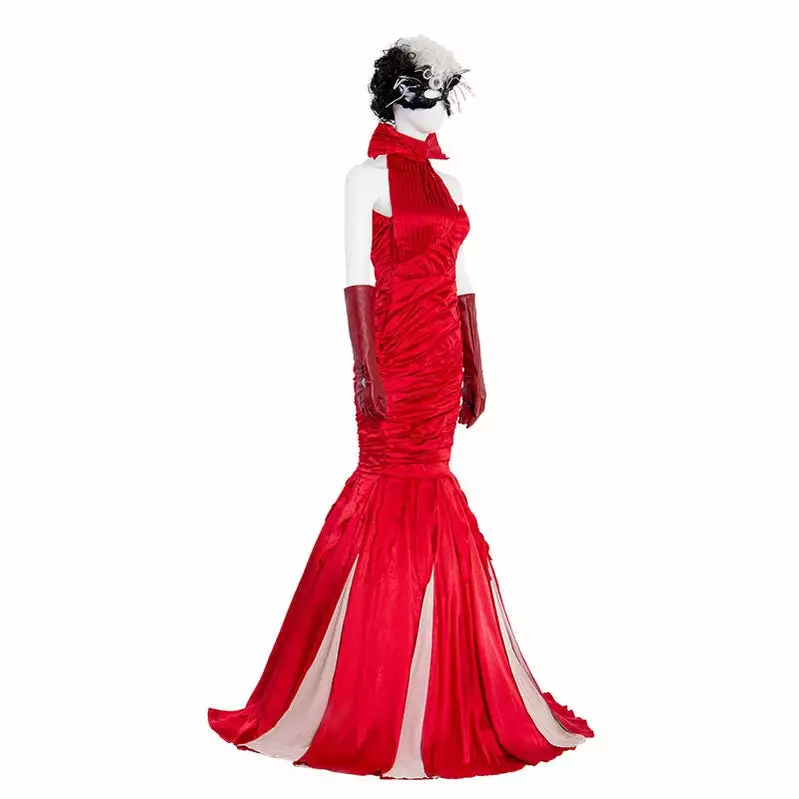 Cosplay Clans Movie Cruella Cruella De Vil Red Dress Halloween Cosplay Costumes 5 Cosplay Clans Movie Cruella Cruella De Vil Red Dress Halloween Cosplay Costumes - Image 3