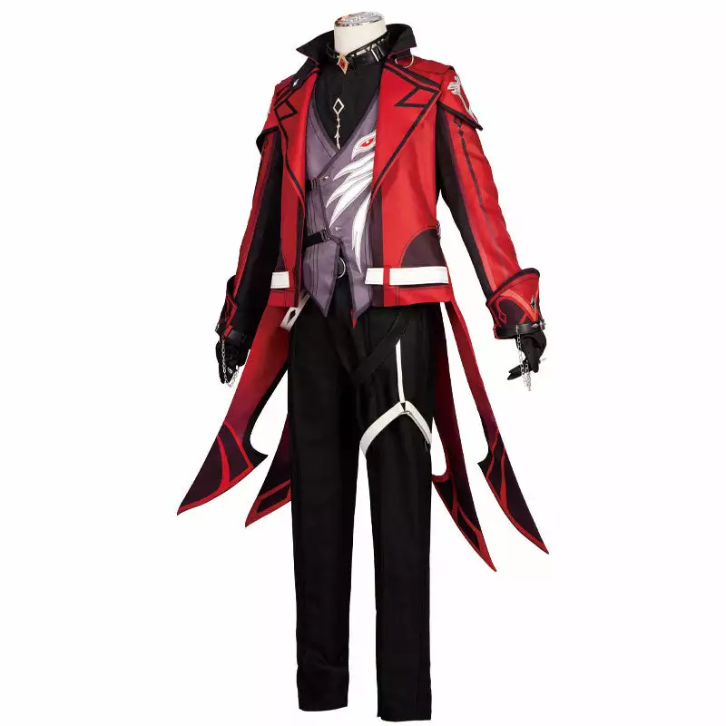 Cosplay Clans Game Genshin Impact Diluc Red Dead Of Night Fullset Cosplay Costume 5 Cosplay Clans Game Genshin Impact Diluc Red Dead Of Night Fullset Cosplay Costume - Image 3
