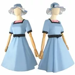 Cosplay Clans Anime Steins;Gate Shiina Mayuri Blue Dress Cosplay Costume With Hat -Cosplay Clans Sales 4 1 772a05e8 5a5f 4cc9 a674 971cc3f51408