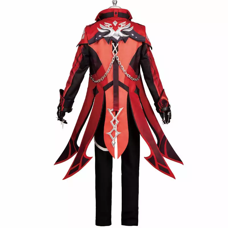 Cosplay Clans Game Genshin Impact Diluc Red Dead Of Night Fullset Cosplay Costume 4 Cosplay Clans Game Genshin Impact Diluc Red Dead Of Night Fullset Cosplay Costume - Image 2