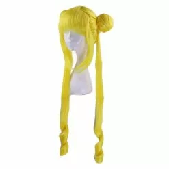Cosplay Clans Anime Sailor Moon Tsukino Usagi Long Straight Double Braids Lemon Yellow Blonde Cosplay Wigs -Cosplay Clans Sales 4 5393fc69 8438 4784 b45f f5462c1c2c59