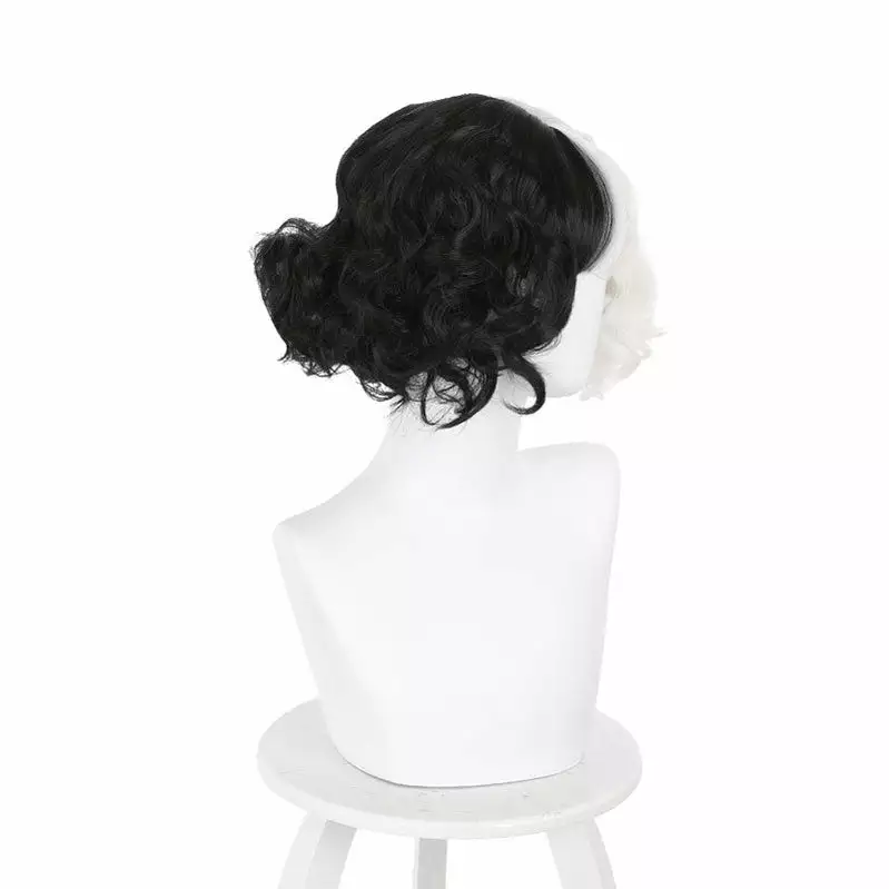 Cosplay Clans Movie Cruella Cruella De Vil Black White Bangs Curly Cosplay Wigs 6 Cosplay Clans Movie Cruella Cruella De Vil Black White Bangs Curly Cosplay Wigs - Image 4
