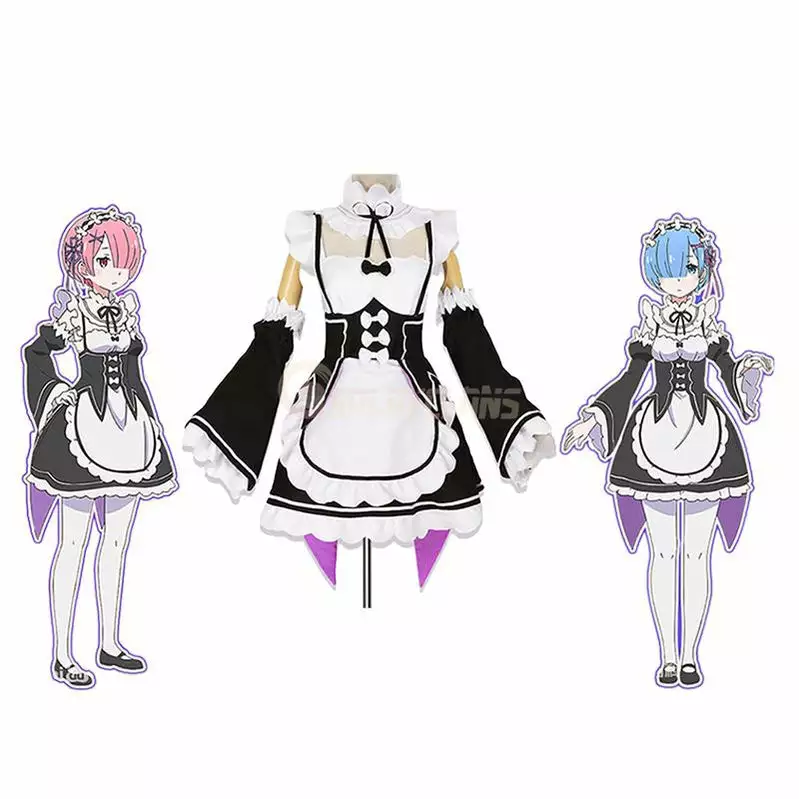 Cosplay Clans Anime Re:Zero Starting Life In Another World Rem And Ram Maid Cosplay Costume 3 Cosplay Clans Anime Re:Zero Starting Life In Another World Rem And Ram Maid Cosplay Costume