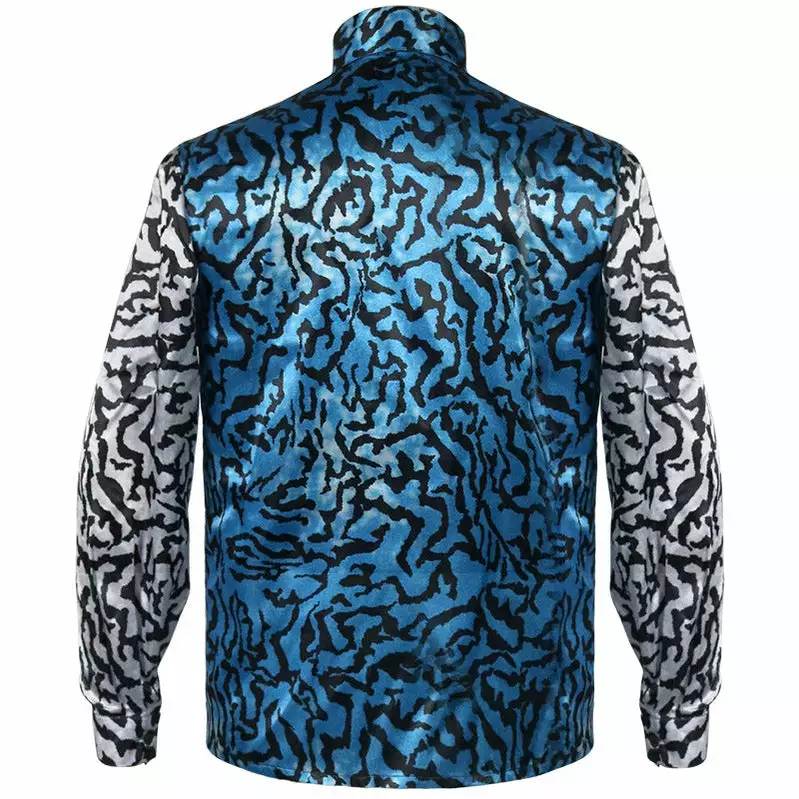 Cosplay Clans Tiger King Joe Exotic Shirt Yellow Blue Sequin Full Set Cosplay Costume 6 Cosplay Clans Tiger King Joe Exotic Shirt Yellow Blue Sequin Full Set Cosplay Costume - Image 4