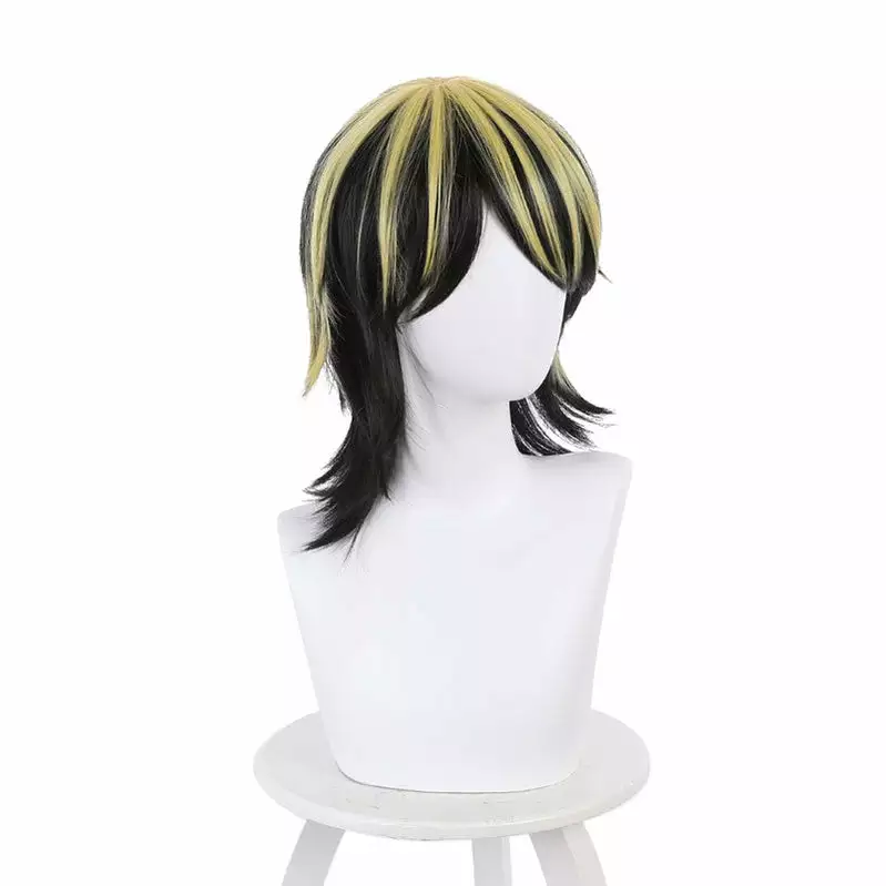 Cosplay Clans Anime Tokyo Revengers Kazutora Hanemiya Black Yellow Cosplay Wigs 4 Cosplay Clans Anime Tokyo Revengers Kazutora Hanemiya Black Yellow Cosplay Wigs - Image 2