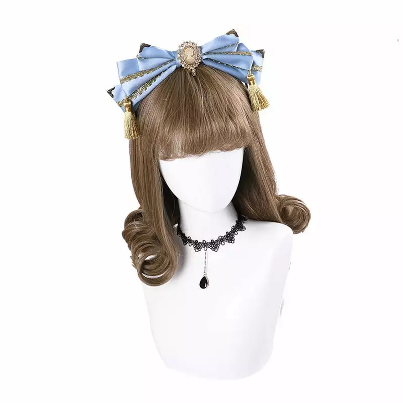 Cosplay Clans Women Fashion Short Brown Curls Sweet Bangs Lolita Wig 5 Cosplay Clans Women Fashion Short Brown Curls Sweet Bangs Lolita Wig - Image 3