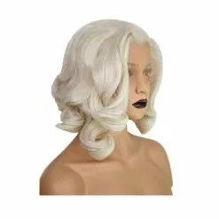 Cosplay Clans 40cm Women Lace Front Wigs Short Curly White Cosplay Wigs -Cosplay Clans Sales 61lMTe1do5L. SL1000