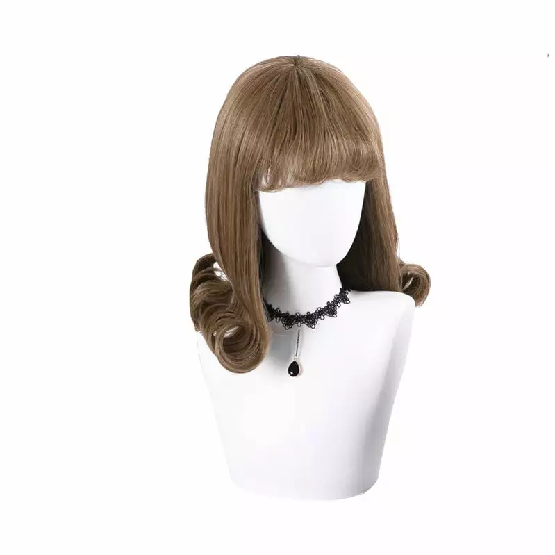 Cosplay Clans Women Fashion Short Brown Curls Sweet Bangs Lolita Wig 6 Cosplay Clans Women Fashion Short Brown Curls Sweet Bangs Lolita Wig - Image 4