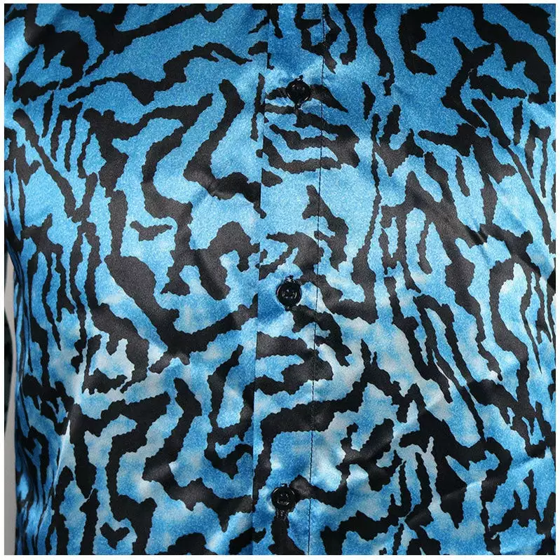 Cosplay Clans Tiger King Joe Exotic Shirt Yellow Blue Sequin Full Set Cosplay Costume 9 Cosplay Clans Tiger King Joe Exotic Shirt Yellow Blue Sequin Full Set Cosplay Costume - Image 7