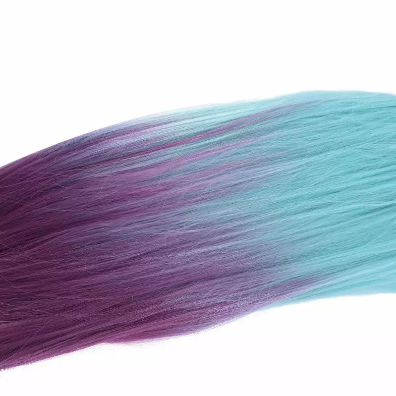 Cosplay Clans Game LOL KDA All Out Seraphine 100cm Long Green Gradient Purple Ponytail Cosplay Wigs 7 Cosplay Clans Game LOL KDA All Out Seraphine 100cm Long Green Gradient Purple Ponytail Cosplay Wigs - Image 5
