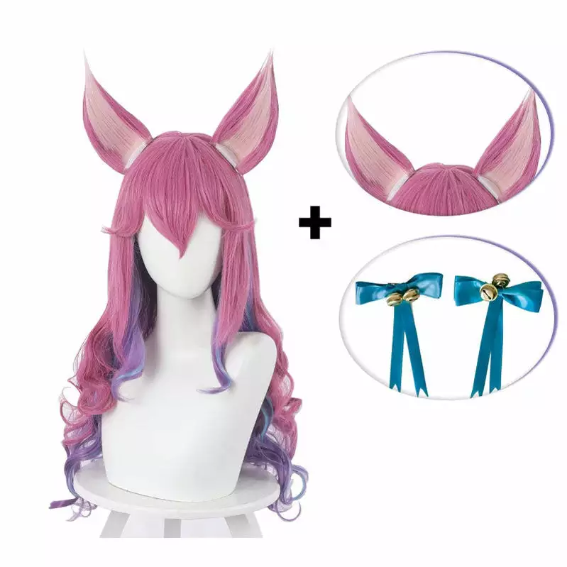 Cosplay Clans Game LOL Spirit Blossom Ahri Pink Long Wavy Cosplay Wigs 4 Cosplay Clans Game LOL Spirit Blossom Ahri Pink Long Wavy Cosplay Wigs - Image 2