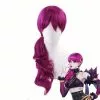 Cosplay Clans LOL KDA Evelynn Long Braid Hot Pink Cosplay Wigs Women Heat Reddish Violet Hair Wigs 1 Cosplay Clans LOL KDA Evelynn Long Braid Hot Pink Cosplay Wigs Women Heat Reddish Violet Hair Wigs -Cosplay Clans Sales Agony s Embrace K DA Evelynn Reddish Violet Long Wig Cosplay Costume KDA Women Heat Resistant