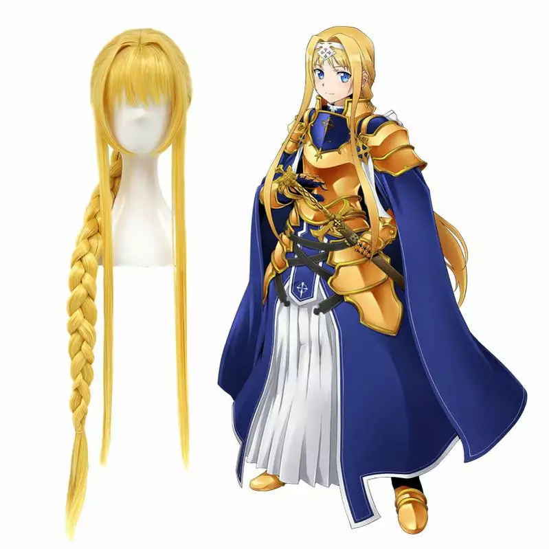 Cosplay Clans Anime SAO Sword Art Online Alicization Alice Zuberg Long Blonde Cosplay Wigs 3 Cosplay Clans Anime SAO Sword Art Online Alicization Alice Zuberg Long Blonde Cosplay Wigs
