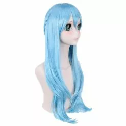 Cosplay Clans Anime SAO Sword Art Online ALO ALfheim Online Asuna Long Blue Cosplay Wigs -Cosplay Clans Sales Asuna3