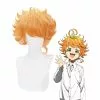 Cosplay Clans Anime The Promised Neverland Emma Short Orange Cosplay Wigs -Cosplay Clans Sales EmmaWigs