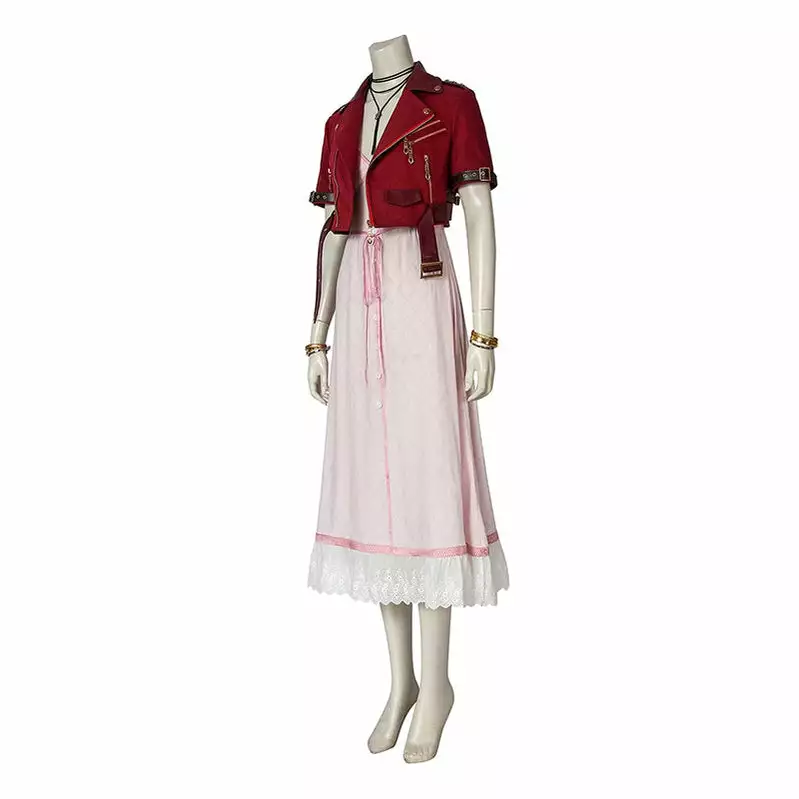 Cosplay Clans Game Final Fantasy VII Remake FF7 Aerith Gainsborough Outfits Cosplay Costume 5 Cosplay Clans Game Final Fantasy VII Remake FF7 Aerith Gainsborough Outfits Cosplay Costume - Image 3