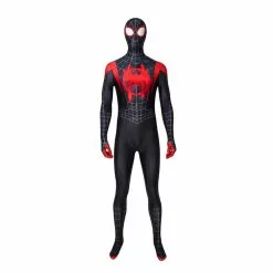 Cosplay Clans Movie Spider-Man: Into The Spider-Verse Miles Morales Spiderman Elastic Force Cosplay Costume Jumpsuit With Free Headgear