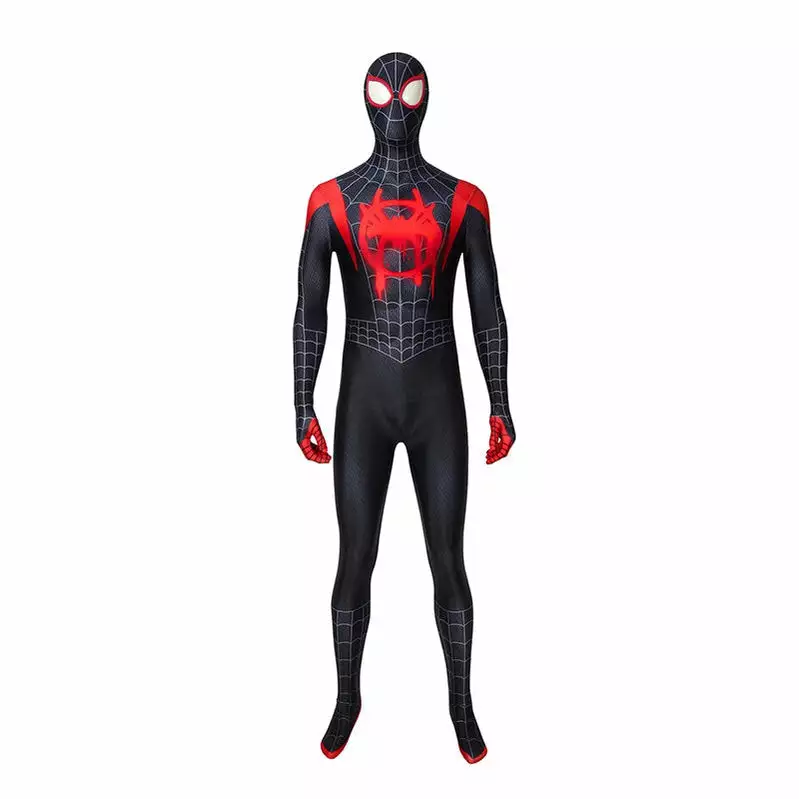 Cosplay Clans Movie Spider-Man: Into The Spider-Verse Miles Morales Spiderman Elastic Force Cosplay Costume Jumpsuit With Free Headgear 3 Cosplay Clans Movie Spider-Man: Into The Spider-Verse Miles Morales Spiderman Elastic Force Cosplay Costume Jumpsuit With Free Headgear