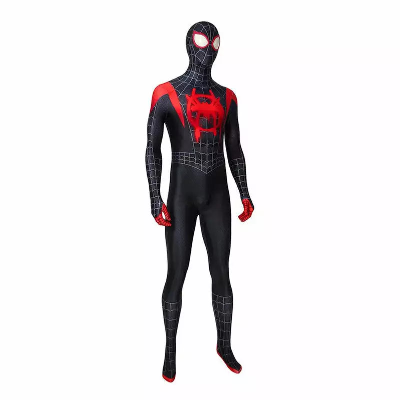 Cosplay Clans Movie Spider-Man: Into The Spider-Verse Miles Morales Spiderman Elastic Force Cosplay Costume Jumpsuit With Free Headgear 4 Cosplay Clans Movie Spider-Man: Into The Spider-Verse Miles Morales Spiderman Elastic Force Cosplay Costume Jumpsuit With Free Headgear - Image 2
