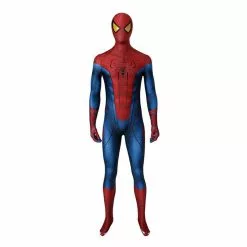 Cosplay Clans Movie Spider-Man: The Amazing Spider-Man Peter Parker Spiderman Elastic Force Cosplay Costume Jumpsuit With Headgear