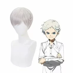 Cosplay Clans Anime The Promised Neverland Norman Short White Cosplay Wigs