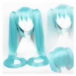 Cosplay Clans Anime VOCALOID Hatsune Miku 120cm Long Straight Double Ponytail Multicolor Bangs Cosplay Wigs -Cosplay Clans Sales WG197 10